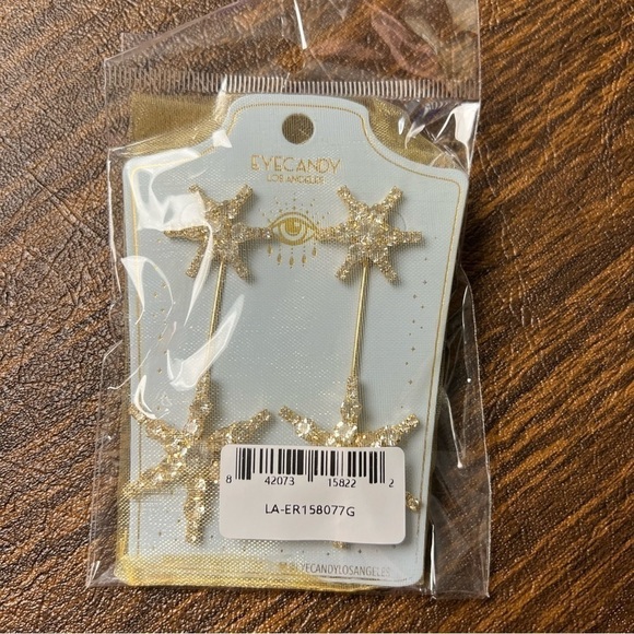 NWT Eye Candy LA North Star Earrings - Picture 2 of 3